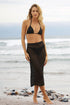 PQ Swim Black Crochet Midi Skirt